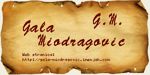 Gala Miodragović vizit kartica